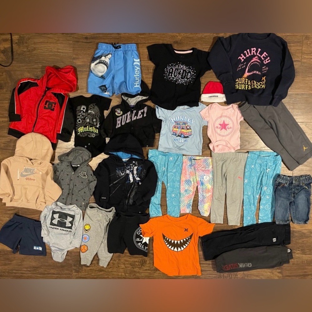 Hurley DC Under Armour Converse Kids Clothes Bundle 3m-3T size range boy & girl